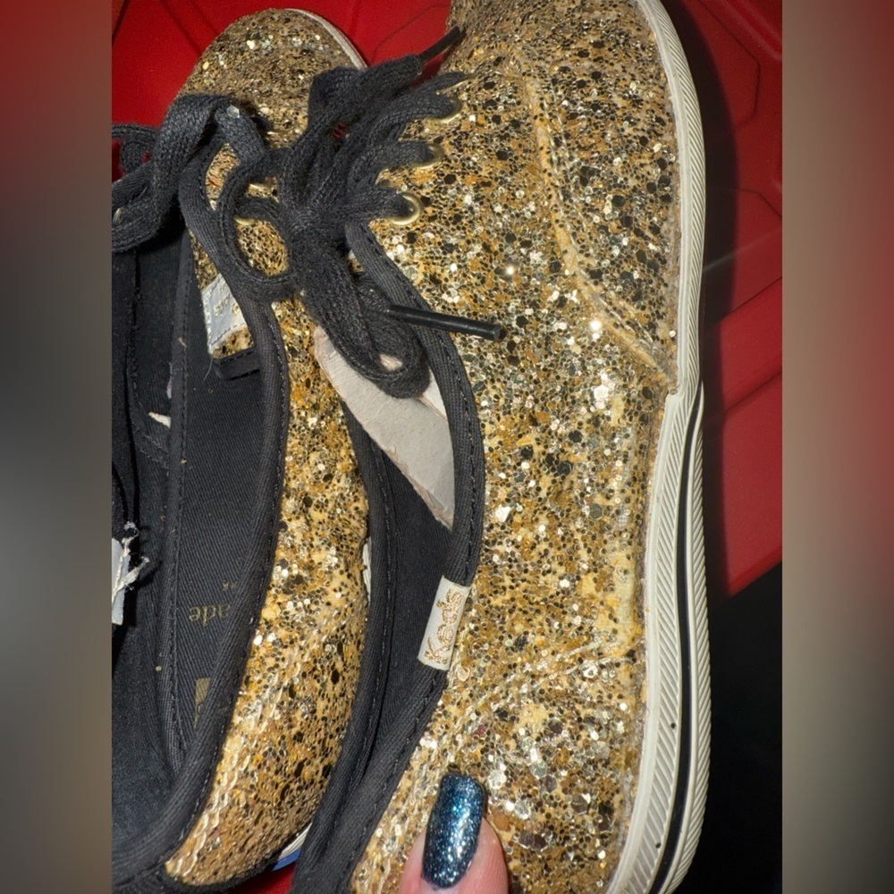 Kate Spade X Keds- Gold Glitter Women's Sneakers - Picture 6 of 6